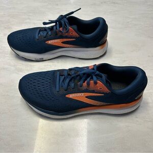 Brooks Ghost 16 Blue and Orange Running Shoes, Men's Size 9.5, Running Shoes